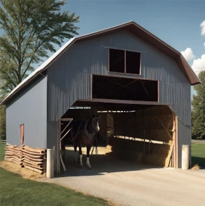 Amish Pole Barn Builder in Gloucester County, NJ - Rossbrook ConstructionGrey opened up pole barn