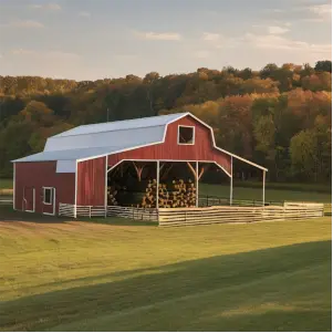 Amish Pole Barn Construction in Woodbury, NJ - Rossbrook ConstructionLarge pole barn with stables